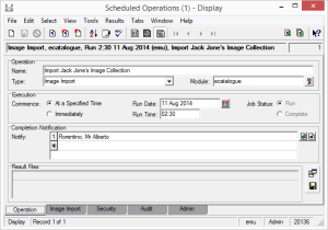 Scheduled Operations module